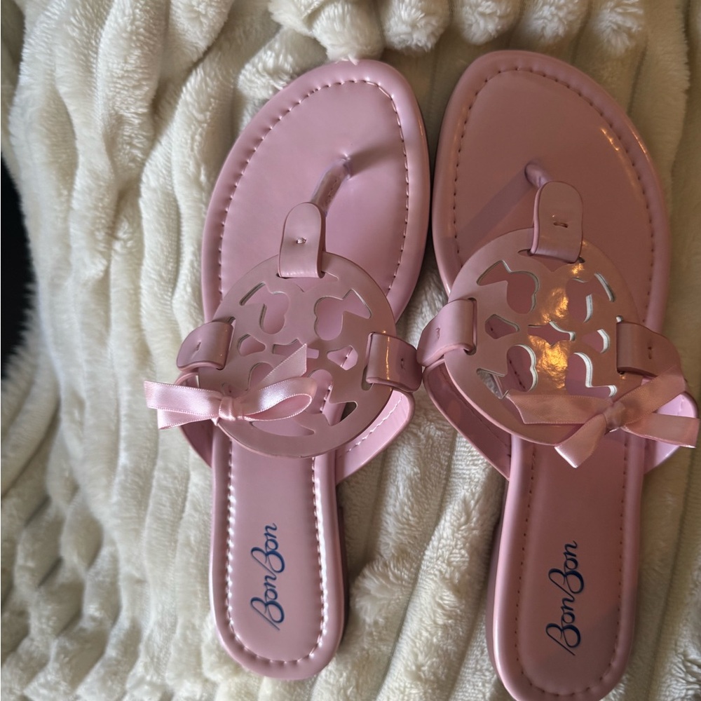 Tory Burch Pink Sandals with Delicate Strap